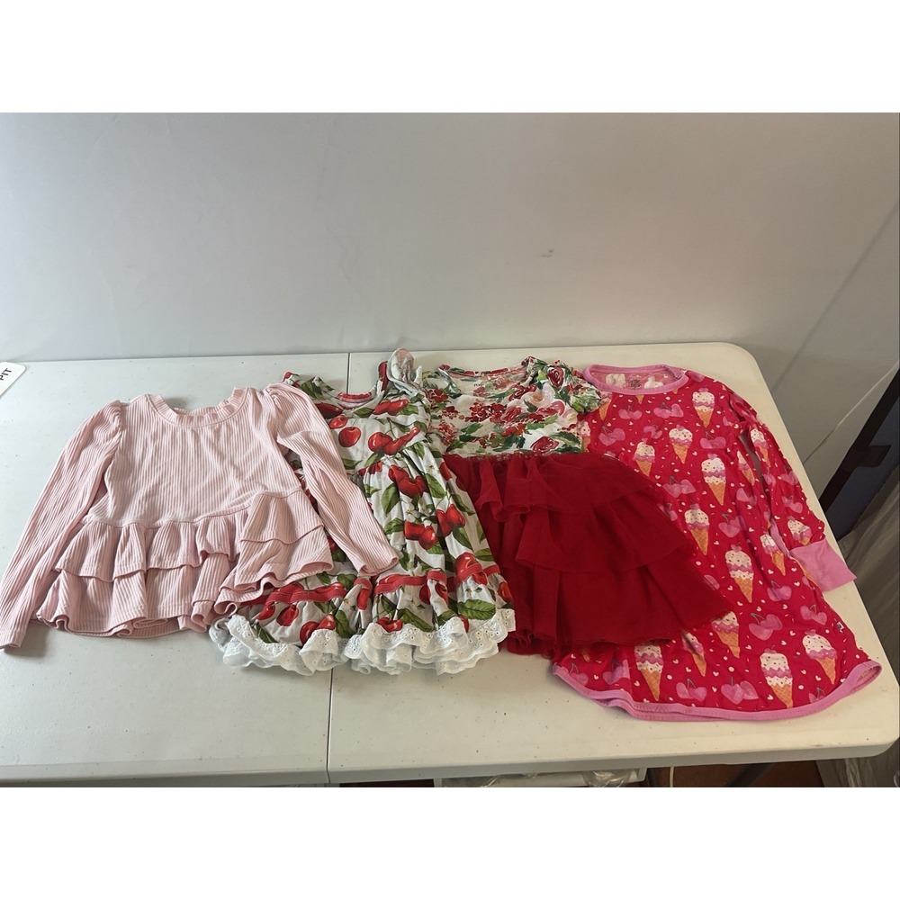 Lot of 4 pcs Boutique Dresses Top Sleep Shirt Posh Peanut Sz 3T